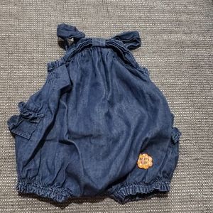 Jean 'Happy Girl' romper